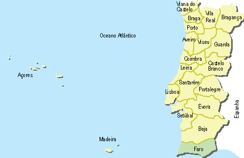 Mapa-de-Portugal-Distrito-de-Faro - Espírito Viajante